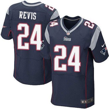 NEW New England Patriots #24 Darrelle Revis Navy Blue Team Color NFL Elite Jersey