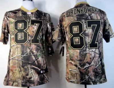 2012 NEW New England Patriots 87 Rob Gronkowski Camo Realtree NFL Jerseys(Elite)