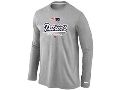 NEW New England Patriots Critical Victory Long Sleeve T-Shirt Grey
