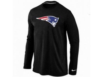 NEW New England Patriots Logo Long Sleeve T-Shirt black