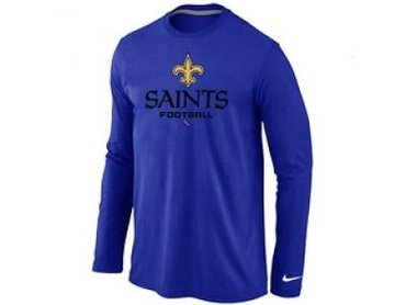 NEW New Orleans Sains Critical Victory Long Sleeve T-Shirt Blue