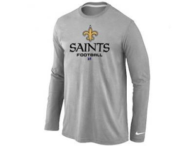 NEW New Orleans Sains Critical Victory Long Sleeve T-Shirt Grey