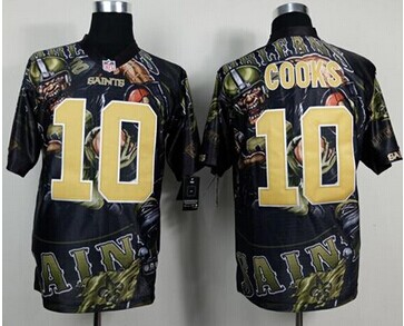 NEW New Orleans Saints #10 Brandin Cooks Team Color NFL Elite Fanatical Version Jersey