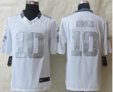 NEW New Orleans Saints #10 Brandin Cooks White NFL Limited Platinum Jersey