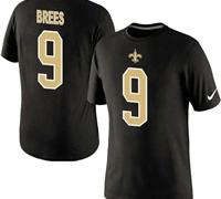 NEW New Orleans Saints #9 Drew Brees Pride Name & Number T-Shirt Black