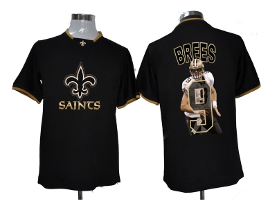 NEW New Orleans Saints #9 Drew brees black jerseys(all-star fashion)