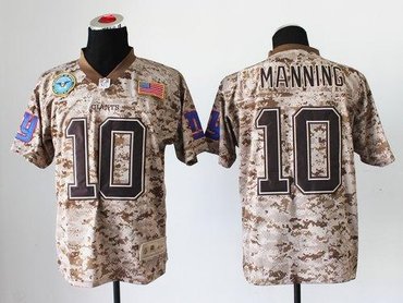 NEW New York Giants #10 Eli Manning Camo NFL Elite USMC Jersey(USA)