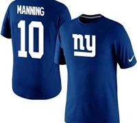 NEW New York Giants #10 Eli Manning Name & Number T-Shirt BLue
