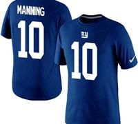 NEW New York Giants #10 Eli Manning Pride Name & Number T-Shirt Blue