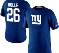 NEW New York Giants #26 Antrel Rolle Name & Number T-Shirt Blue