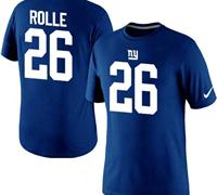 NEW New York Giants #26 Antrel Rolle Pride Name & Number T-Shirt Blue