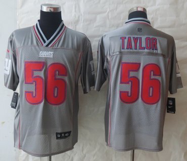 NEW New York Giants #56 Taylor Grey Vapor Elite Jerseys