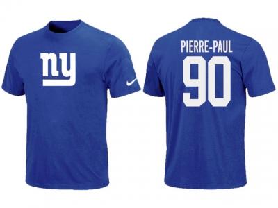 NEW New York Giants #90 Jason Pierre-Paul Name & Number T-Shirt blue