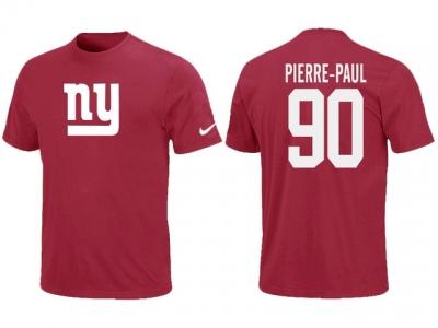 NEW New York Giants #90 Jason Pierre-Paul Name & Number T-Shirt red