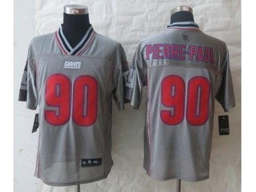 NEW New York Giants #90 Pierre-Paul Grey Jerseys(Vapor Elite)