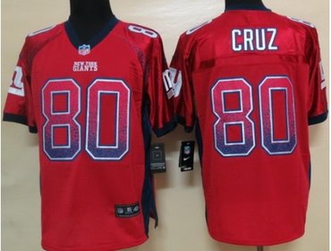 NEW New York Giants 80 Victor Cruz Red Drift Fashion Elite NFL Jerseys