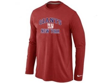NEW New York Giants Heart & Soul Long Sleeve T-Shirt RED