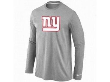 NEW New York Giants Logo Long Sleeve T-Shirt Grey