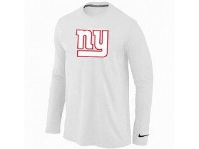 NEW New York Giants Logo Long Sleeve T-Shirt WHITE