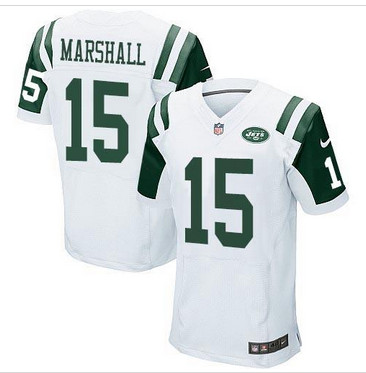 NEW New York Jets #15 Brandon Marshall White Men's Stitched NFL Elite Jersey