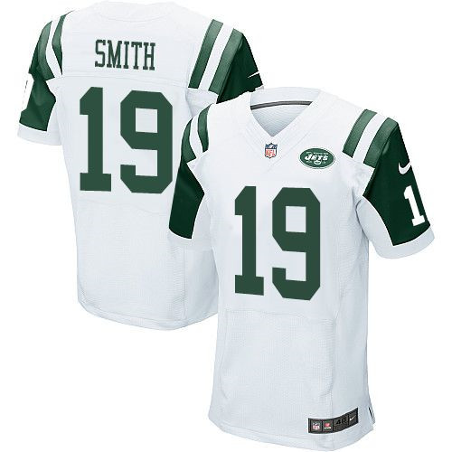 NEW New York Jets #19 Devin Smith White Men's Stitched NFL Elite Jersey