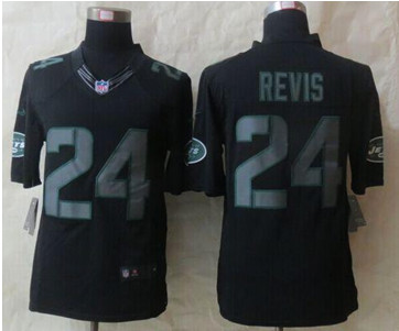 NEW New York Jets #24 Darrelle Revis Black Men's Stitched NFL Impact Limited Jersey