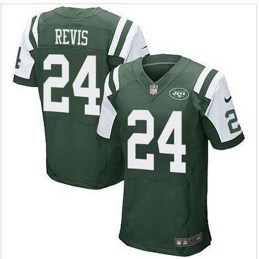 NEW New York Jets #24 Darrelle Revis Green Team Color Men's Stitched NFL Elite Jersey