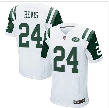 NEW New York Jets #24 Darrelle Revis White Men's Stitched NFL Elite Jersey