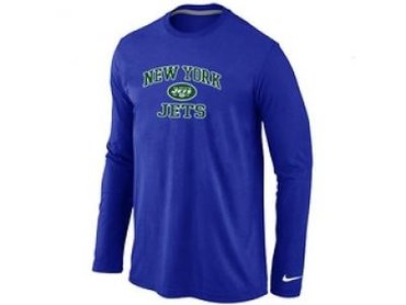 NEW New York Jets Heart & Soul Long Sleeve T-Shirt Blue