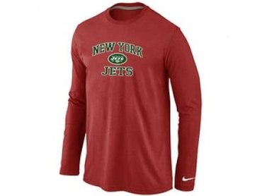NEW New York Jets Heart & Soul Long Sleeve T-Shirt RED