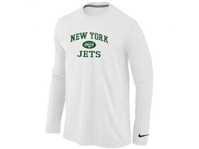 NEW New York Jets Heart & Soul Long Sleeve T-Shirt White