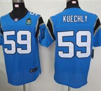 NEW Panthers #59 Luke Kuechly Blue Alternate With 20TH Season Patch Stitched Jersey