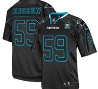 NEW Panthers #59 Luke Kuechly Lights Out Black With 20TH Season Patch Stitched Jersey