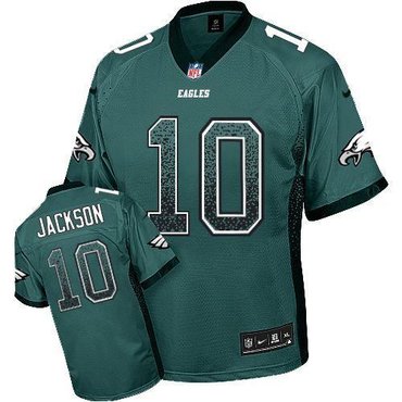 NEW Philadelphia Eagles #10 DeSean Jackson Midnight Green Stitched NFL Elite Drift Fashion Jerseys