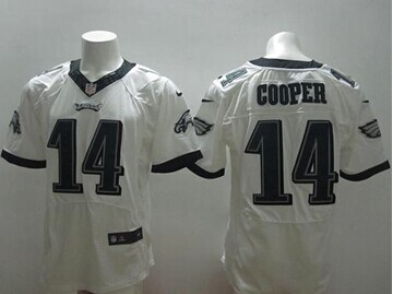 NEW Philadelphia Eagles #14 Riley Cooper White Men's Stitched NFL New Elite Jersey