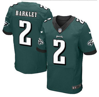 NEW Philadelphia Eagles #2 Matt Barkley Midnight Green Team Color Men's Stitched NFL Elite jersey