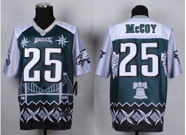 NEW Philadelphia Eagles #25 LeSean McCoy Midnight Green NFL Elite Noble Fashion Jersey