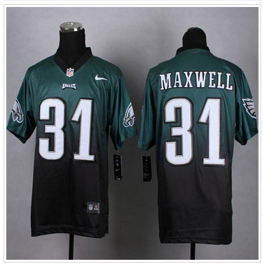 NEW Philadelphia Eagles #31 Byron Maxwell Midnight Green Black Men's Stitched NFL Elite Fadeaway Fashion Jersey