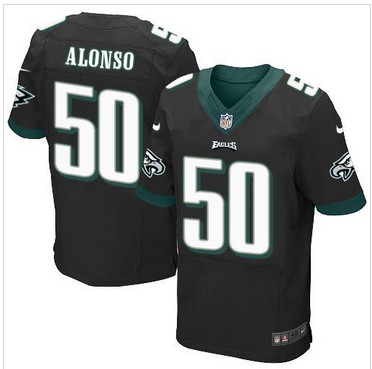 NEW Philadelphia Eagles #50 Kiko Alonso Black Alternate Men's Stitched NFL New Elite Jersey