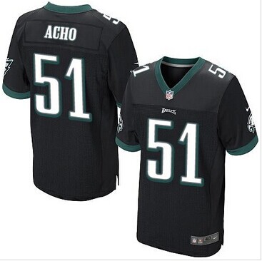 NEW Philadelphia Eagles #51 Emmanuel Acho Black NFL Elite Jersey