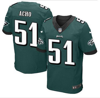 NEW Philadelphia Eagles #51 Emmanuel Acho Midnight Green Team Color Men's Stitched NFL Elite Jersey