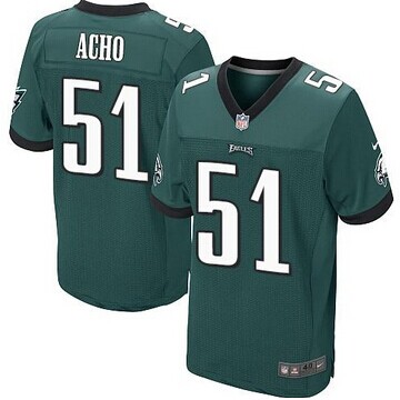 NEW Philadelphia Eagles #51 Emmanuel Acho Midnight Green Team Color NFL Elite Jersey