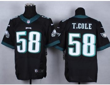NEW Philadelphia Eagles #58 Trent Cole Black Alternate NFL New Elite Jersey