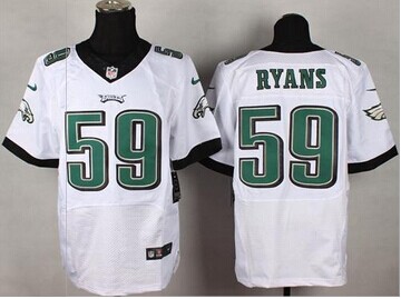 NEW Philadelphia Eagles #59 DeMeco Ryans White NFL New Elite Jersey