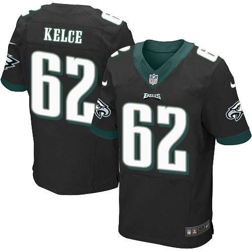 NEW Philadelphia Eagles #62 Jason Kelce Black Alternate Men's Stitched NFL New Elite Jersey