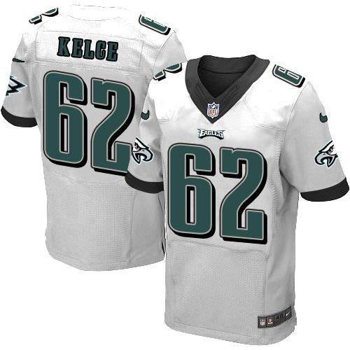 NEW Philadelphia Eagles #62 Jason Kelce White Men's Stitched NFL New Elite Jersey