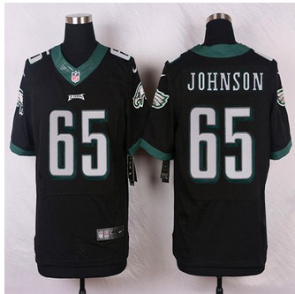 NEW Philadelphia Eagles #65 Lane Johnson Black Alternate Men's Stitched NFL Elite jersey