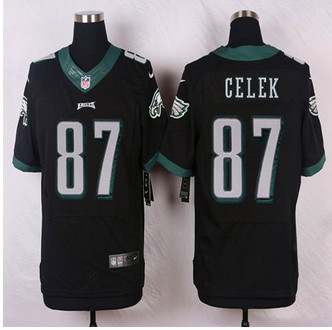 NEW Philadelphia Eagles #87 Brent Celek Black Alternate Men's Stitched NFL Elite Jersey