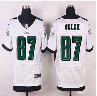 NEW Philadelphia Eagles #87 Brent Celek White Men's Stitched NFL Elite Jersey
