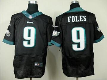 NEW Philadelphia Eagles #9 Nick Foles Black Alternate NFL New Elite Jersey